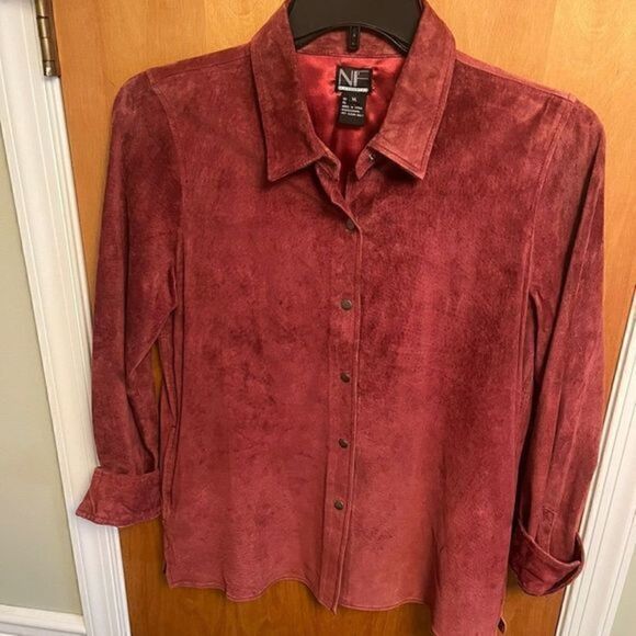 New Frontier Suede Shacket Sz M - Picture 2 of 8